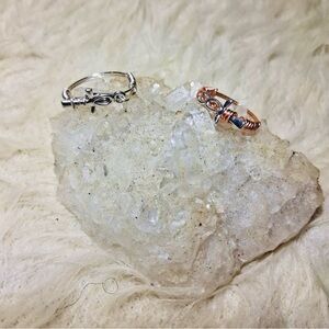 Ankh Standard and Silver Copper Rings (Handmade) 2 count|New